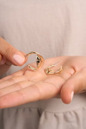 Heliophilia Silver Pendientes de Oro con Recubrimiento de Laca Dorado